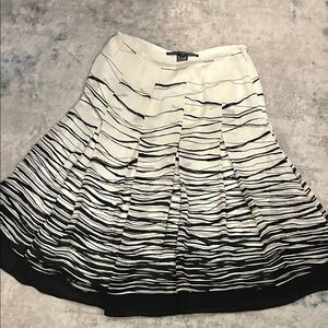 Chic Black and White A-Line Skirt